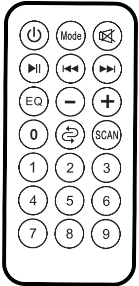 Minfu K3 IQ 7008DJBT Portable Speaker - remote