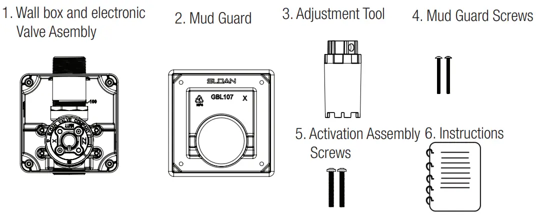 SLOAN 08160054 Truflush Electronic Dual Flush Flushmeters - fig 1