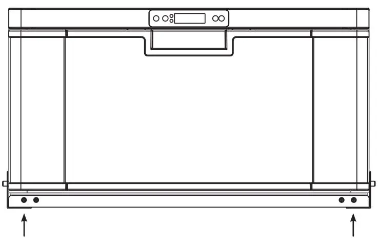 EVAKOOL DC40 Drawer Fridge Instruction Manual - Using the 4 screws provided