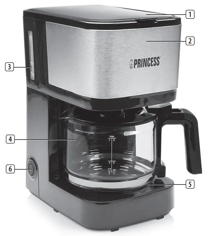 PRINCESS 01.246030.01.001 Filter Coffee Maker Compact - fig 1