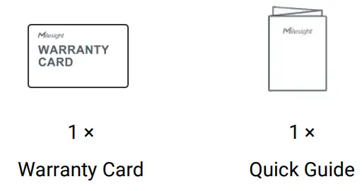 Milesight VS121 Workplace LoRaWAN Sensor - Packing List1