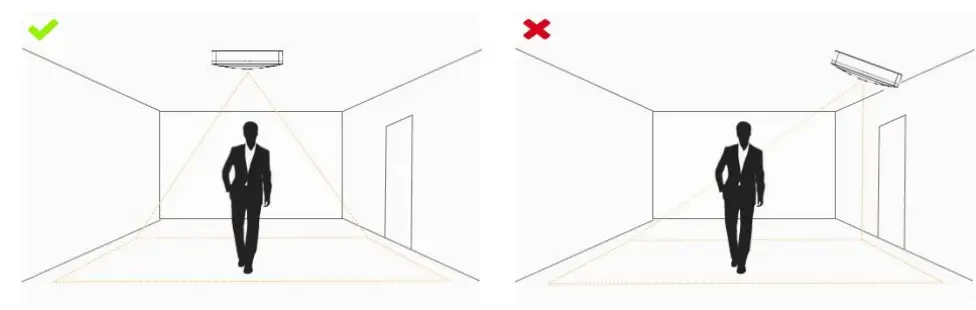 Milesight VS121 Workplace LoRaWAN Sensor - line with the ceiling