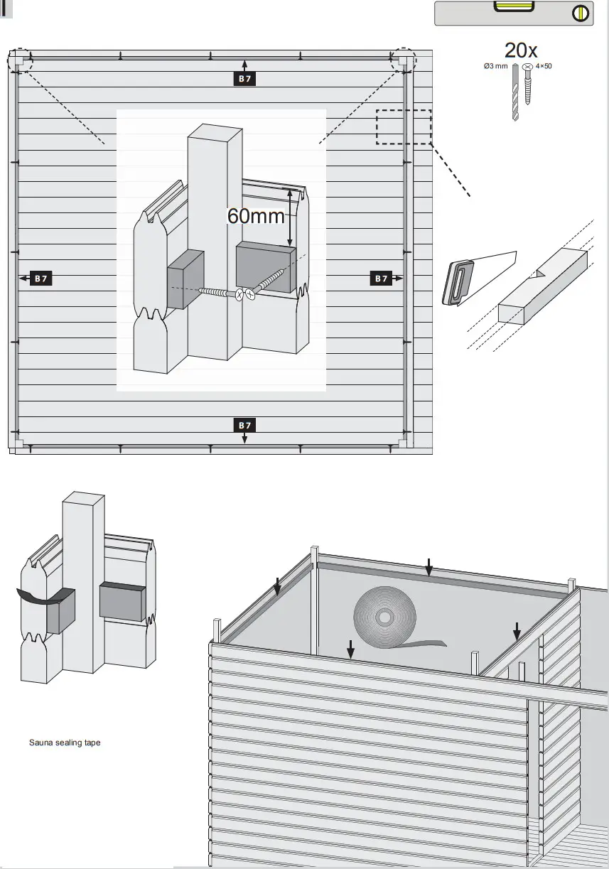 Karibu 16948 Simon 3 Saunahaus - fig14