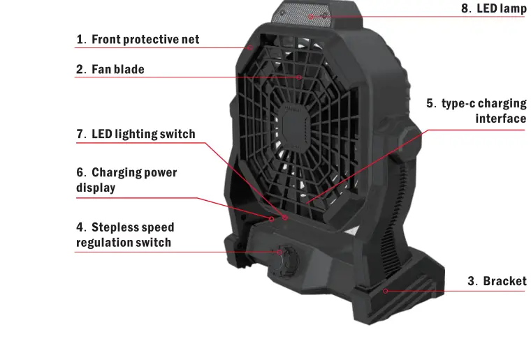 COMFIER-CO-X20B-Rechargeable-Portable-Camping-Fan-1