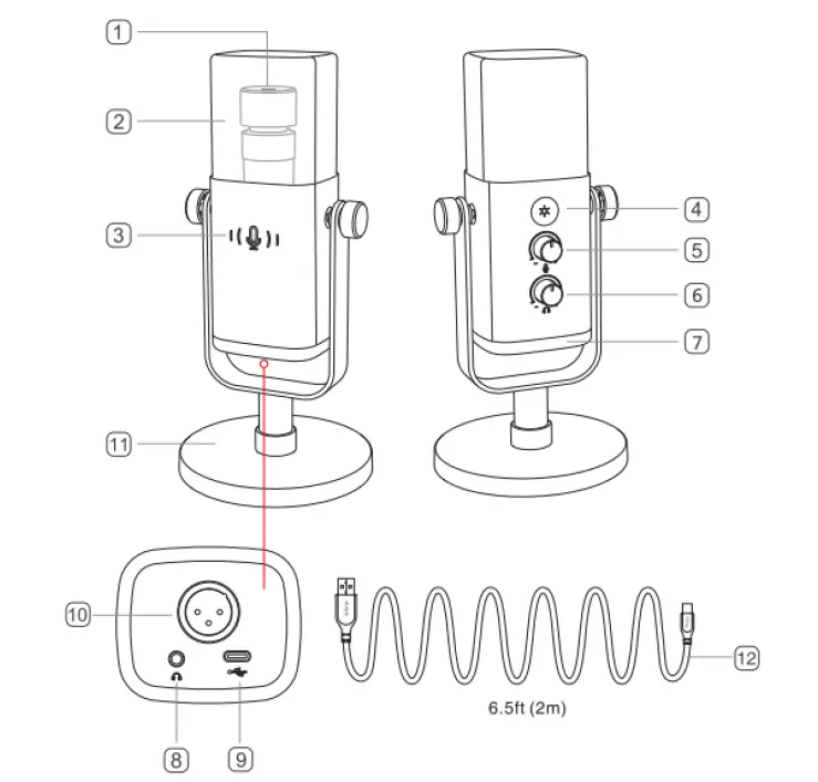 fifne AM8-AmpliGame-Dynamic-Mic-with-Touch-fig- (1)