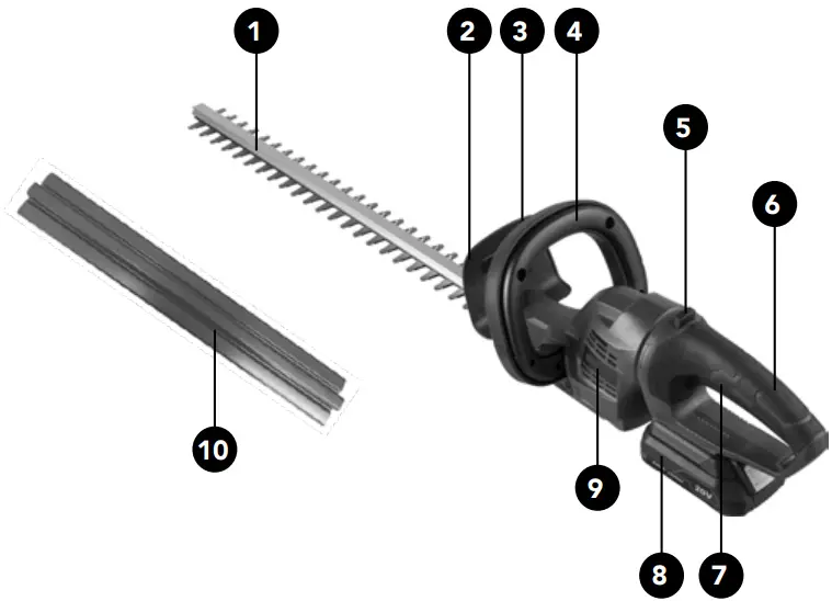 alza Tools AT CHT20V Cordless Hedge Trimmer - Figure 3