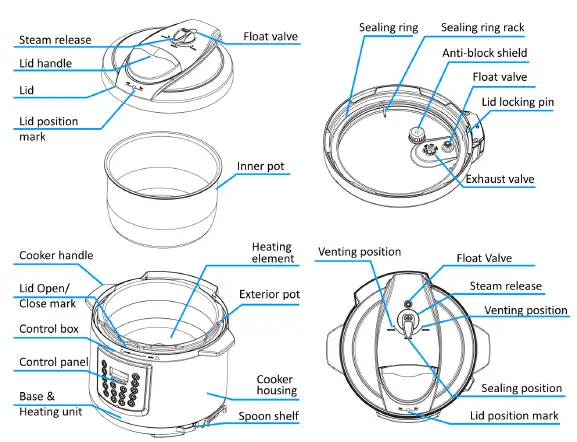 Instant pot IP-LUX50 electric pressure cooker 1