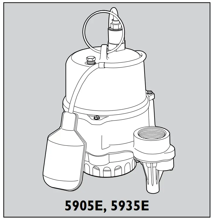 Simer 5905E Submersible Sump Effluent Pump -