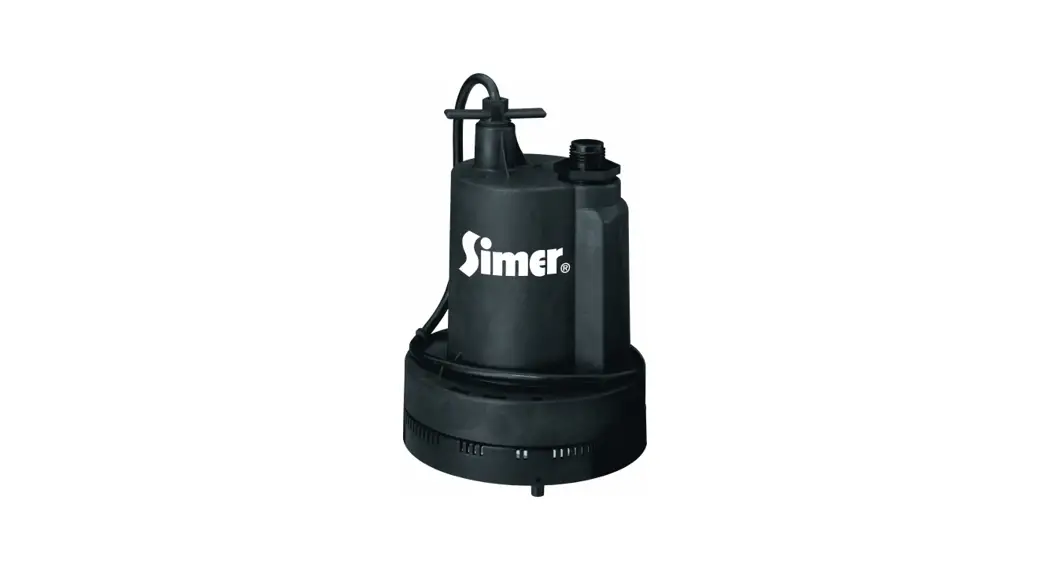 Simer 5905e Submersible Sump/effluent Pump User Manual Simer 5905e Submersible Sump/effluent Pump User Manual