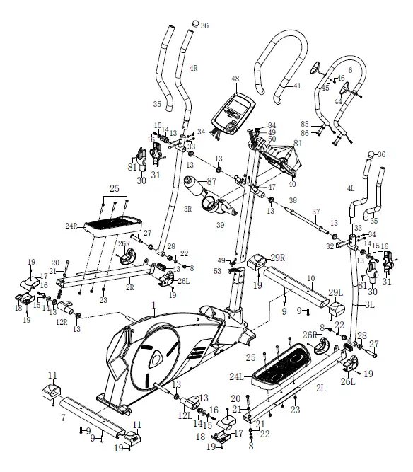 HMS-H6191W-Elliptical-Machine-Cross-Trainer-fig-2