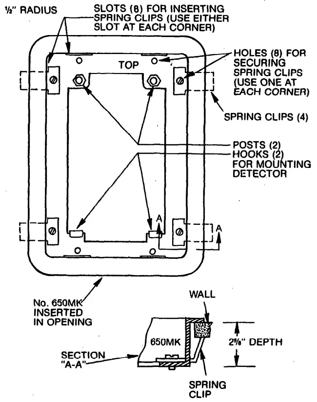 ADEMCO 650MK Flush Mounting Kit - fig