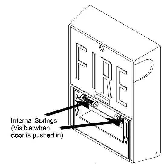 NOTIFIER BG-10 Series Pull Station Baffle Plate Instruction Manual - Push in the mechanism until the internal springs