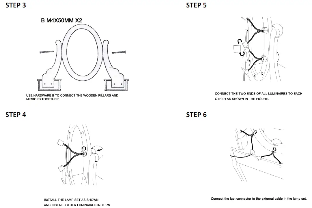 JAXPETY HG61F0872 3-Drawer and 2-Box Rotating LED Mirrored Makeup Table 5