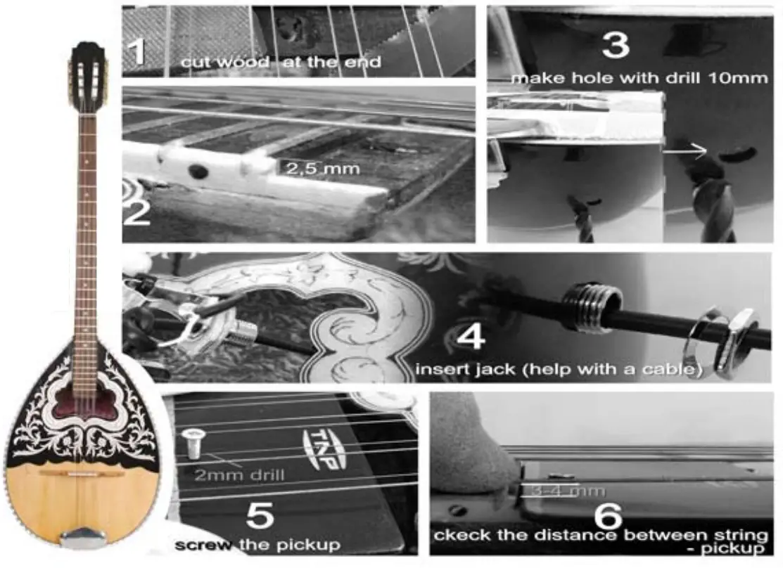 TAP BIRD Bouzouki Pickup - installation.