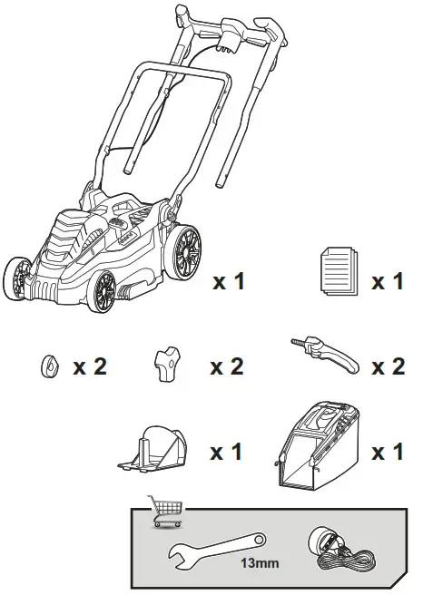 RYOBI RLM18E40H Electric Lawn Mower - Fig1