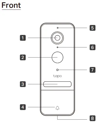 TP Link Tapo Video Doorbell Camera Kit D230 - Front
