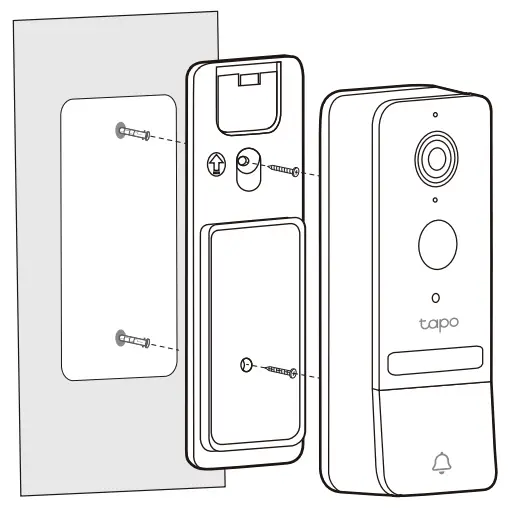 TP Link Tapo VTP Link Tapo Video Doorbell Camera Kit D230 - affixideo Doorbell Camera Kit D230 - affix