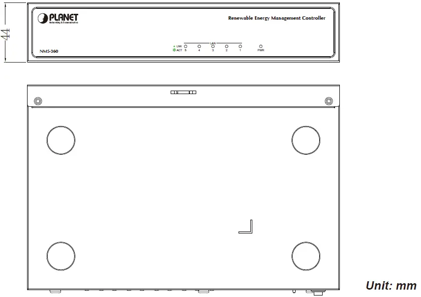 PLANET Renewable Energy Management Controller NMS-360 Physical Specifications-1
