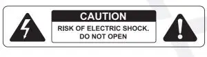 FIG 1 RISK OF ELECTRIC SHOCK