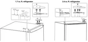 FIG 7 Reversing the refrigerator door