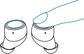 TEAC TWSMJV5 True Wireless Earbuds - Power-on Method 2