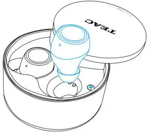 TEAC TWSMJV6 True Wireless Earbuds with Wireless Charging - teac Headphones