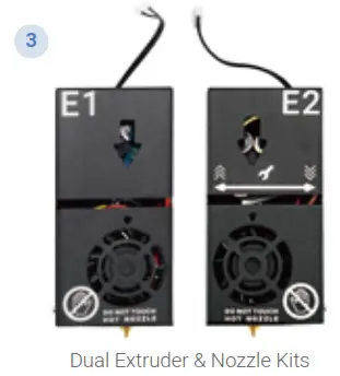 TENLOG Hands 2 Pro Independent Dual Extruder 3D Printer - Parts List 3