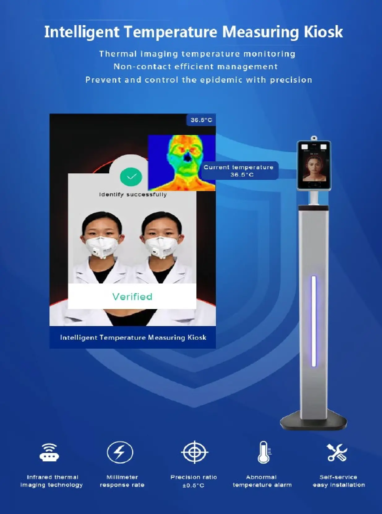 Kiosk Temperature Scanner Station Tower 1 Instruction Manual