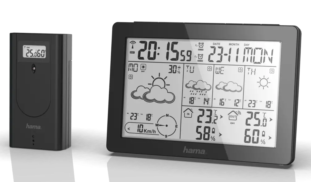 hama 00186369 Meteotime Weather Forecast Station-Center
