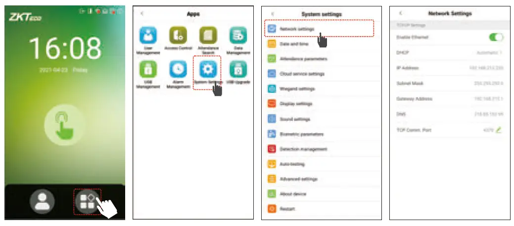 ZKTECO G4 Biometric Finger Print Time Attendance Fig31