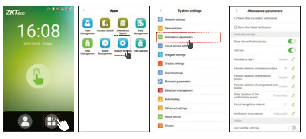 ZKTECO G4 Biometric Finger Print Time Attendance Fig32