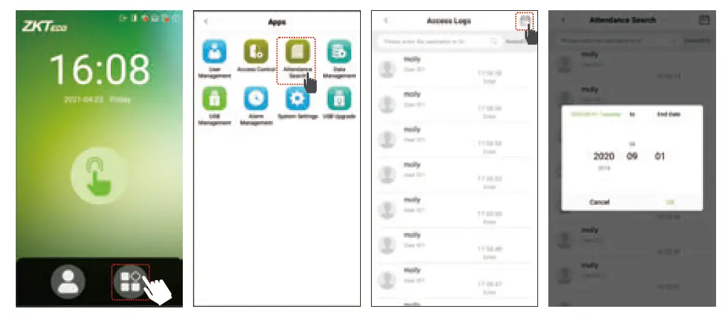 ZKTECO G4 Biometric Finger Print Time Attendance Fig35