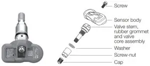 AUTEL 301C315 Programmable Universal TPMS Sensor MX Sensor - VIEW OF SENSOR