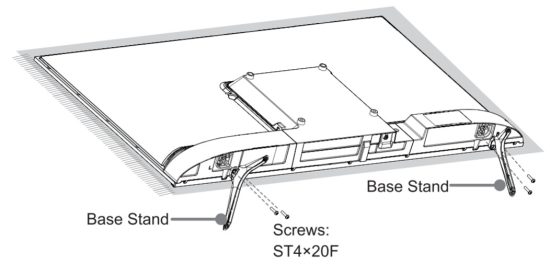 Hisense 43H4030F3 Full HD Roku TV - Attach the TV Stand