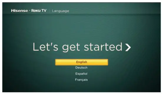 Hisense 43H4030F3 Full HD Roku TV - Turn on the TV