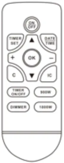 Qlima EFE2018 Electric Heater with Flame Effect - Remote control