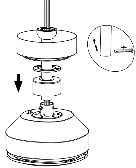 Attaching the fan to the electrical box