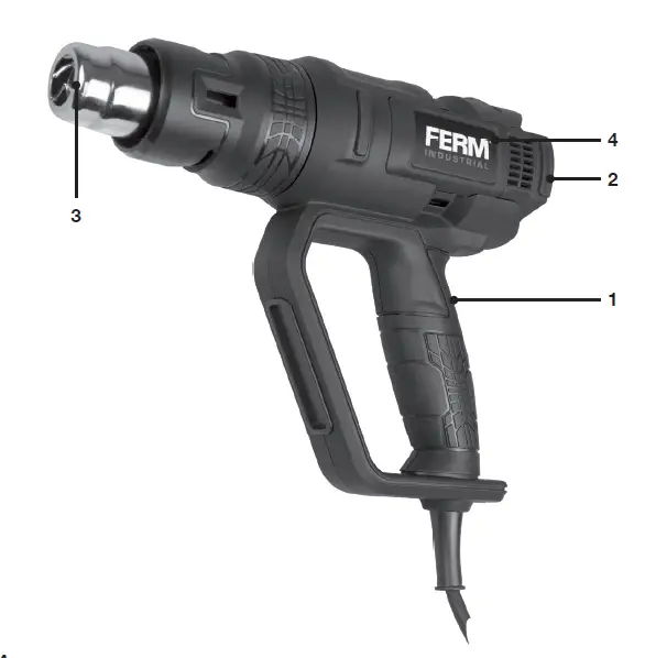 FERM HAM1017P Hot Air Blower FIG1