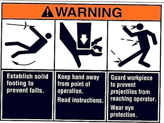 DAKE 4M Compound Leverage Arbor Press - warning