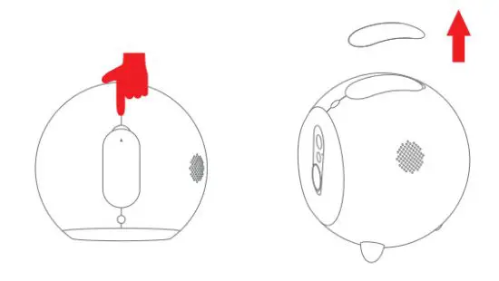 Shenzhen Vigiot Technology DD TD011 Smart Pet Treat Dispenser - open hopper lid