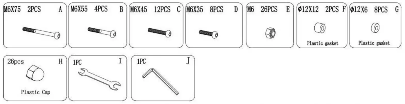 COSTWAY 2 Seater Patio Glider Rocking Chair - DAIAGRAM 2