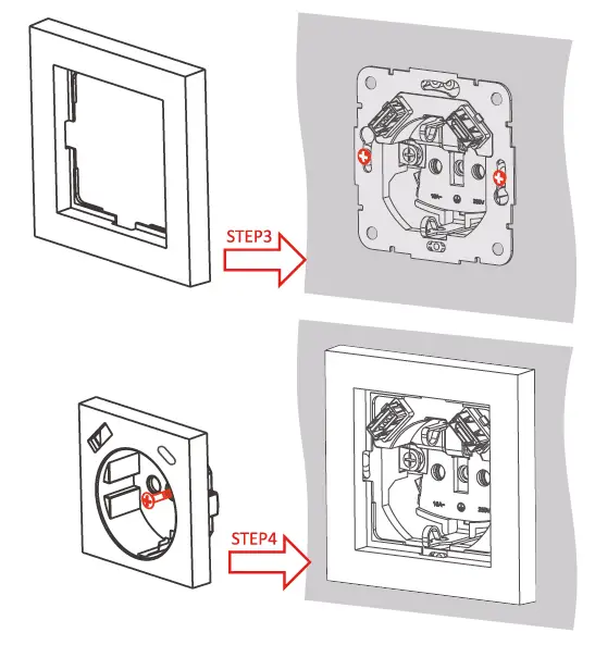 ICY BOX IB-MPS4200W-PD In-Wall Power Socket Set with Cover Frames and Integrated USB Power Delivery Charger 3