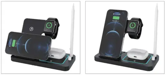 KUULAA KL 0146 4 in 1 Foldable Wireless Charger - CHARGER CONNECTED