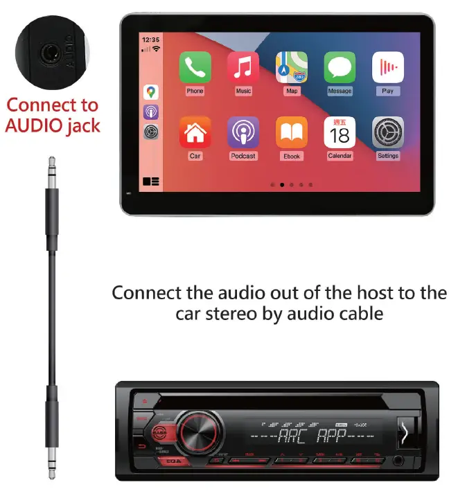 Coral Vision Wireless Apple CarPlay Dashboard Console step 6