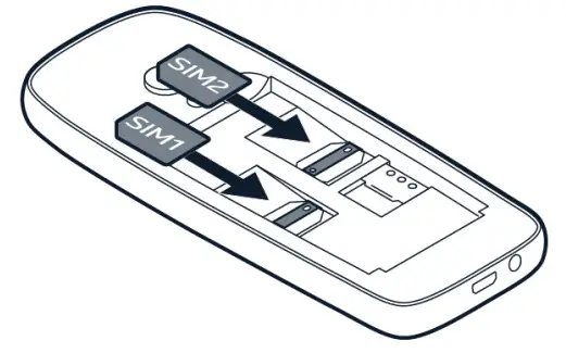NOKIA 6310 Mobile Phone - Insert the SIM cards