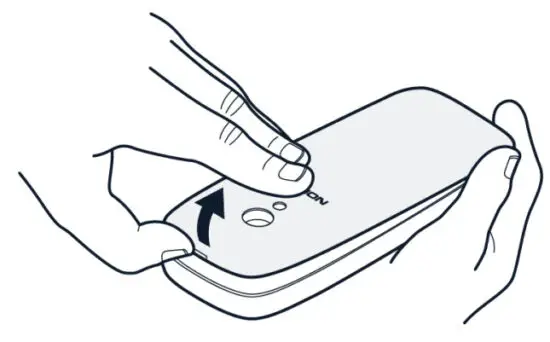 NOKIA 6310 Mobile Phone - Open the back cover