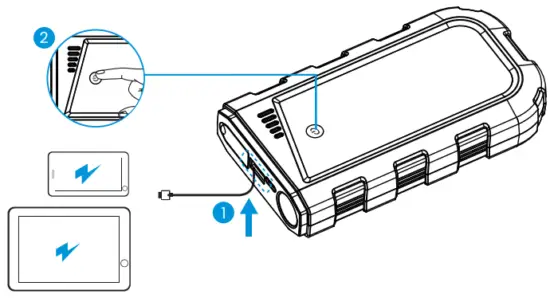LOFTEK G21 Nova Power Jump Starter - phone