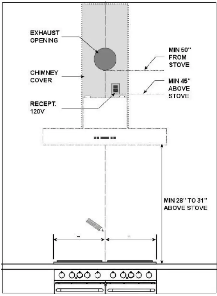 Vesta VRH COPENHAGEN 30 Copenhagen 800cm Wall Mounted Range Hood - fig 7