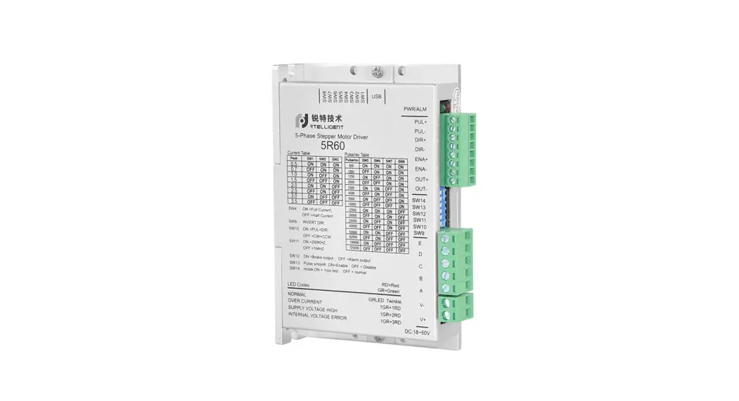Rtelligent 5r60 5-phase Stepper Motor Driver Controller User Manual