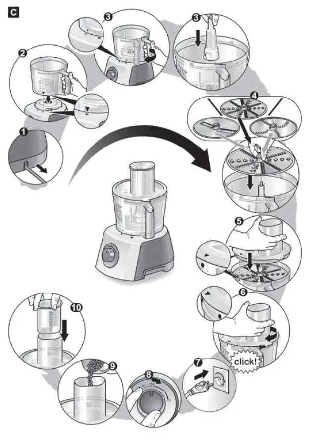 BOSCH MCM3200W MultiTalent 3 800W Food Processor FIG 3